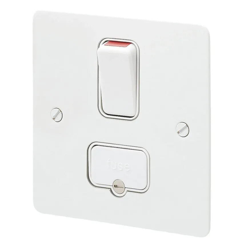 Connection Unit DP Switched Fused 13A White White Inserts
