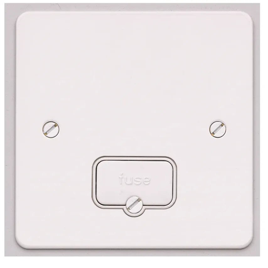 Connection Unit Unswitched Fused 13A White White Inserts