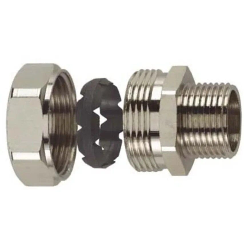 Connector External Metric Thread 20mm Brass