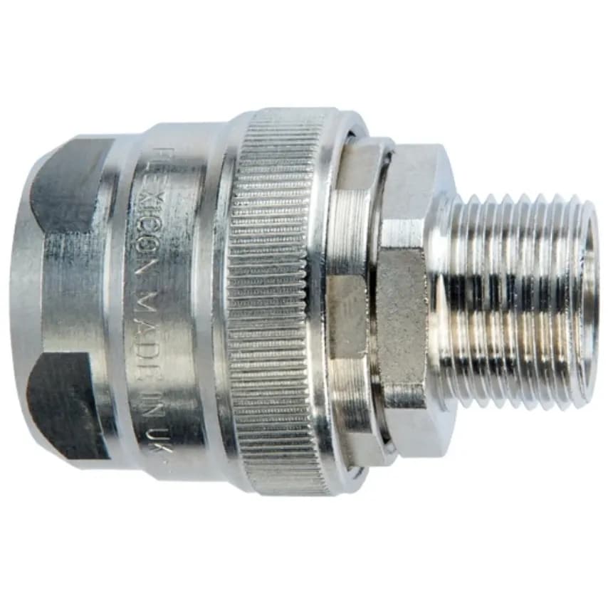 Connector External Metric Thread 25mm Brass IP68 - FSSBRD25-M25-C
