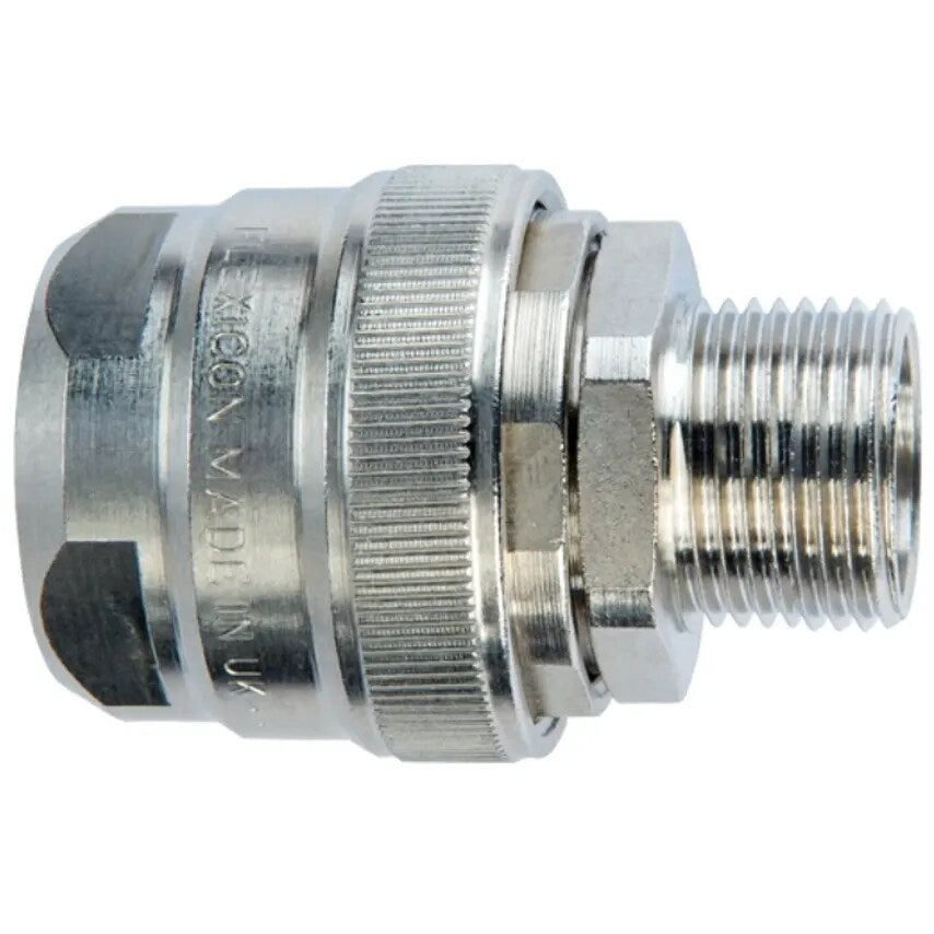 Connector External Metric Thread 32mm Brass IP68 - FSSBRD32-M32-C