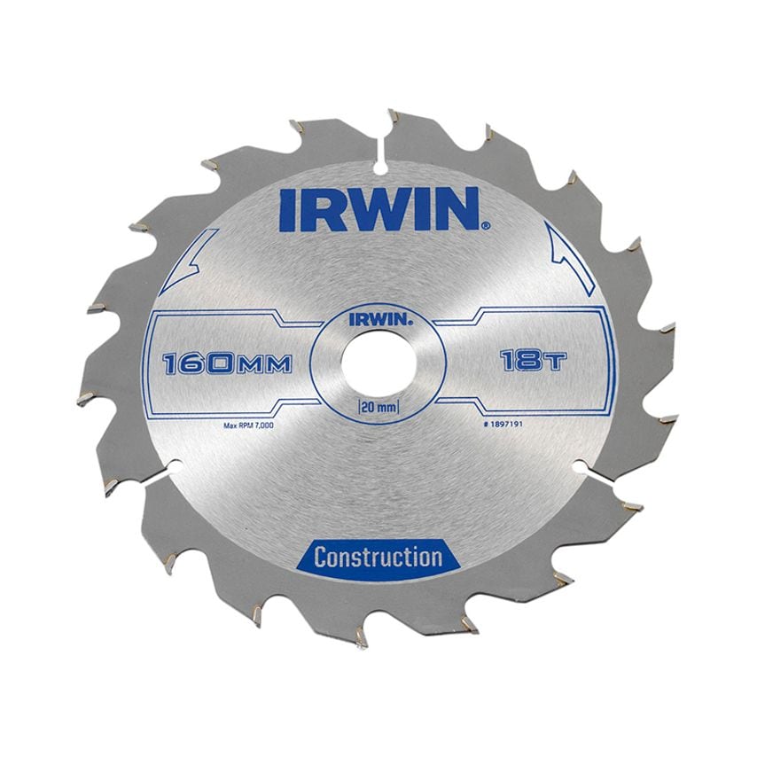Construction Circular Saw Blade 160 x 20mm x 18T ATB IRW1897191