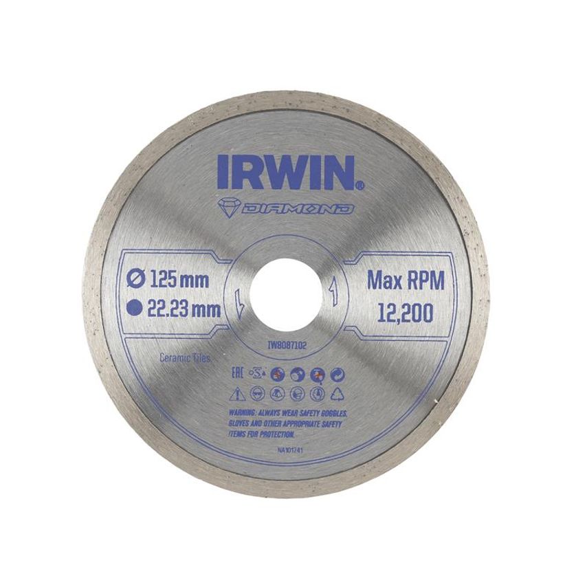 Continuous Rim Diamond Blade 125 X 22.23mm