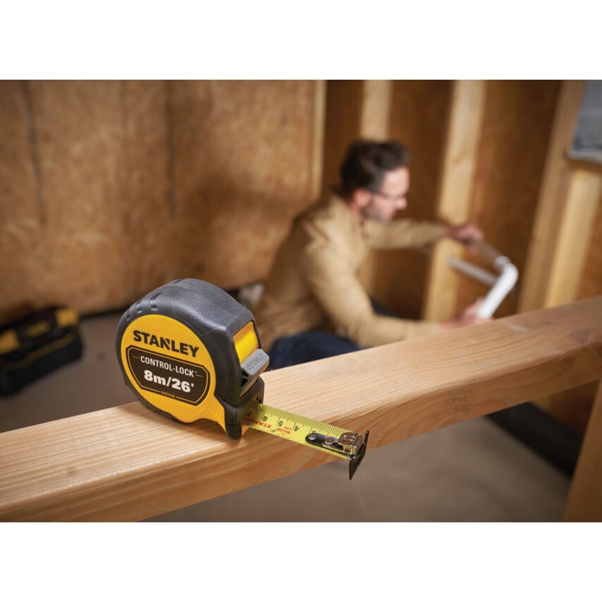Control-lock 8M/26' 25mm Wide Tape Measure
