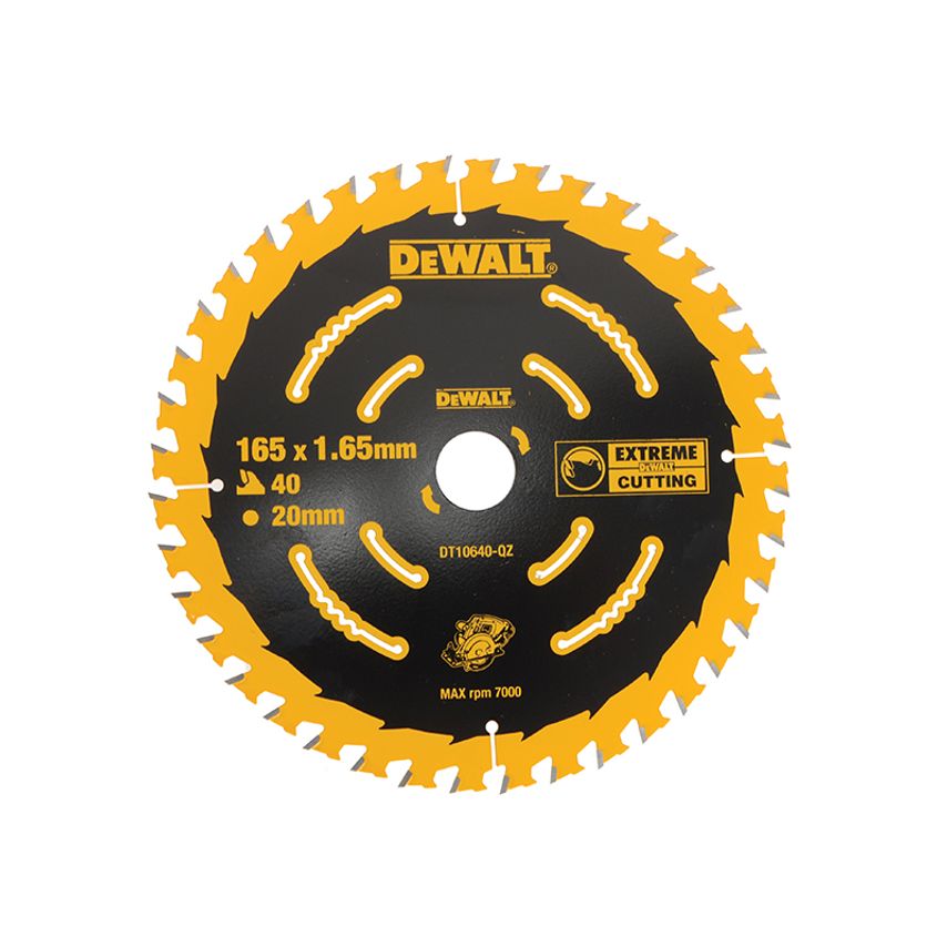 Cordless Extreme Framing Circular Saw Blade 165 x 20mm x 40T DEWDT10640QZ