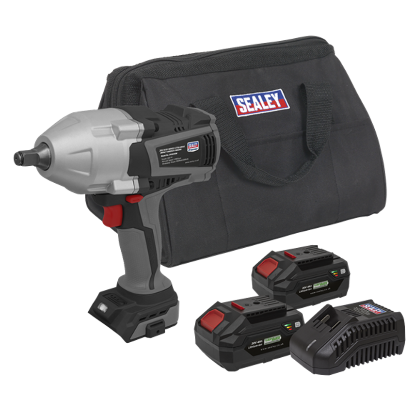 Cordless Impact Wrench Kit 20V SV20 Series & 2 Batteries