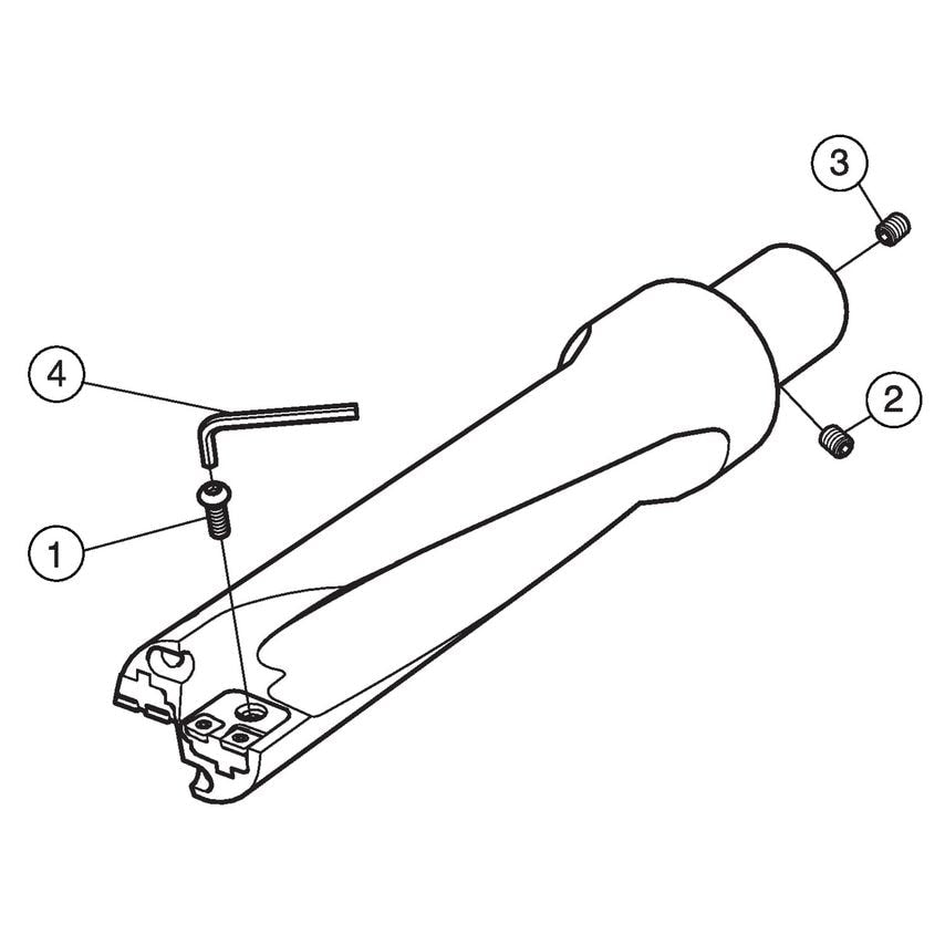CoroDrill 880 Drill Body for Cassettes 880-D070-074LX50-4