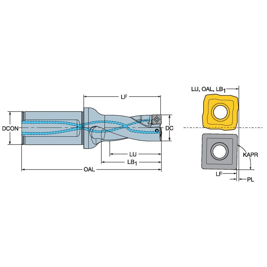 CoroDrill 880 Indexble Insert Drill A880-D1750LX38-02