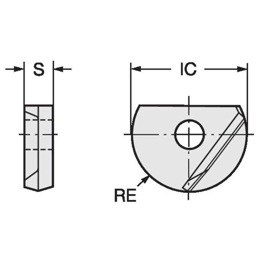 CoroMill 216F Ball Nose Insert RA216F-1640E-L1010
