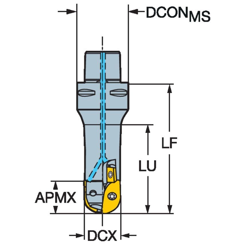 CoroMill 216 Ball Nose Milling Cutter RA216-32C3-070