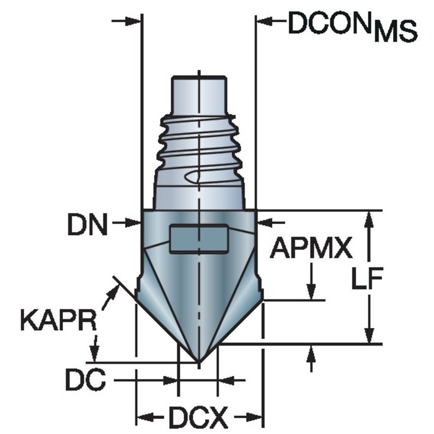 CoroMill 316 Solid Carbide Head for Chamfer Milling A316-10CM400-03730G1730
