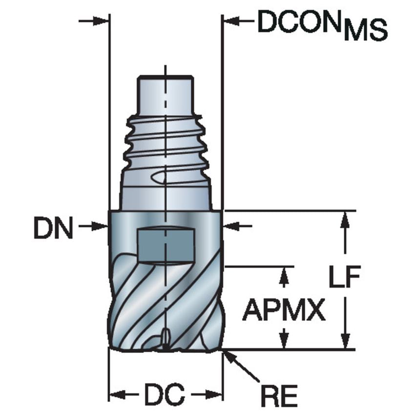 CoroMill 316 Solid Carbide Head for Finishing 316-10FM650-10010L1730