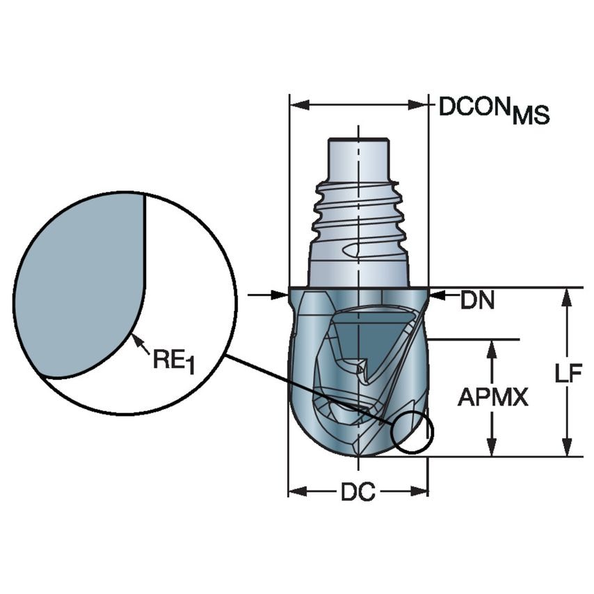 CoroMill 316 Solid Carbide Head for Profiling A316-12BM210-05060G1730