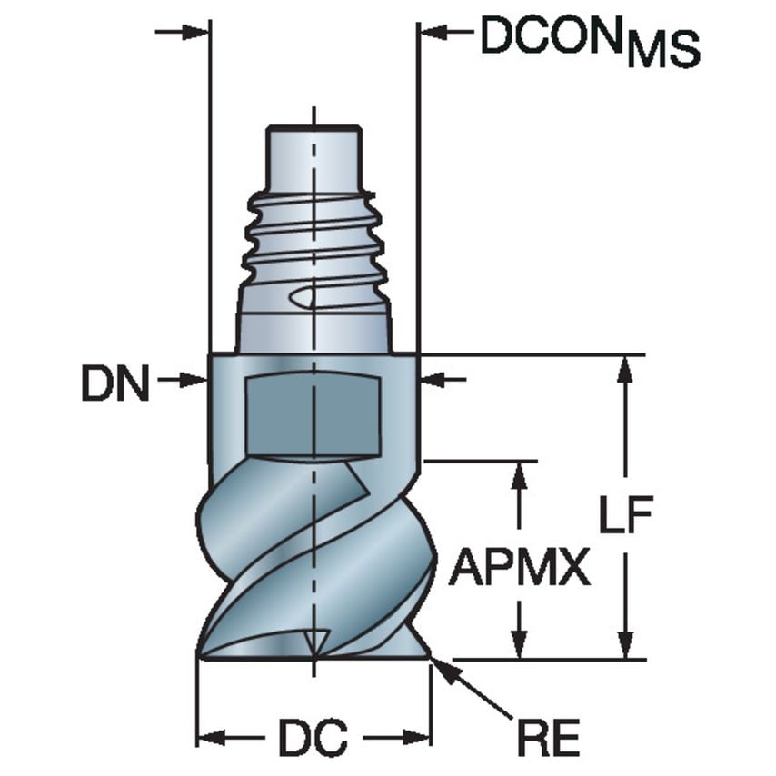 CoroMill 316 Solid Carbide Head for Stable Multi-operations Milling 316-10SM450-10005P1730