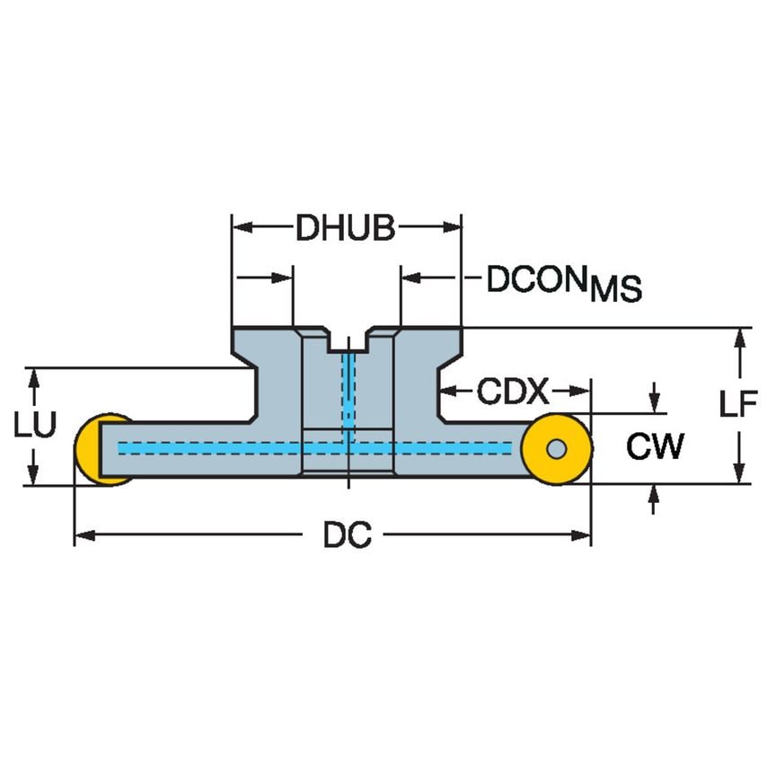 CoroMill 331 Adjustable Full Side and Face Disc Milling Cutter R331.32C-154R38KMQ