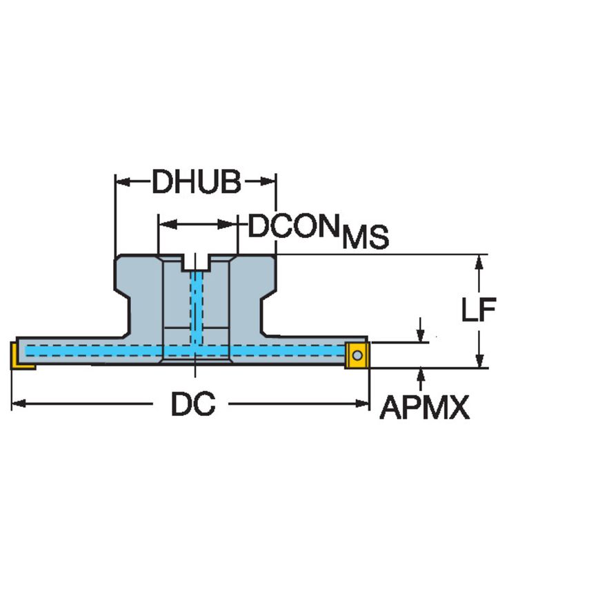 CoroMill 331 Adjustable Half Side and Face Disc Milling Cutter R331.52C-125Q32KMR