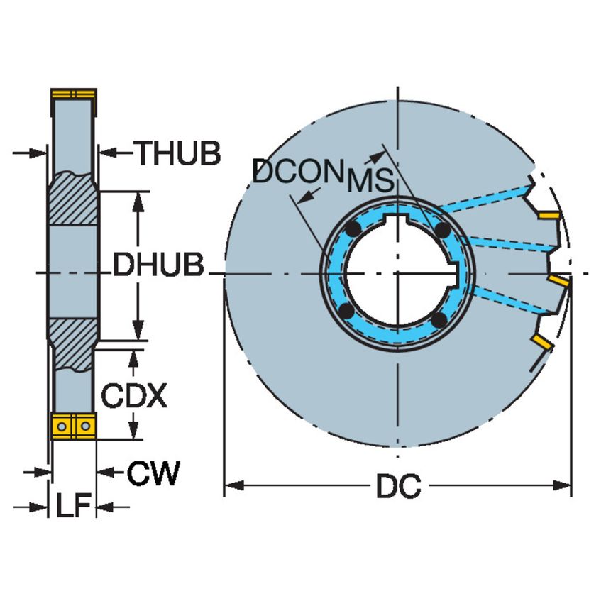 CoroMill 331 Full Side and Face Disc Milling Cutter N331.35C-125S40EM100