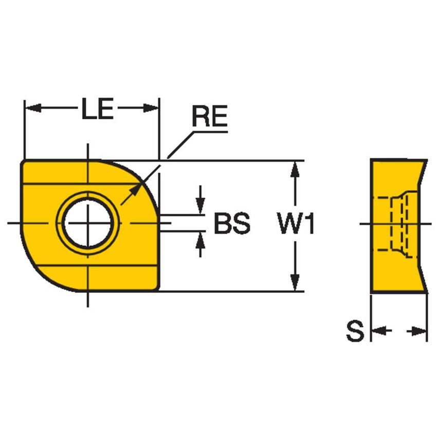 CoroMill 331 Insert for Side & Facemilling R331.1A-115048H-WL1025