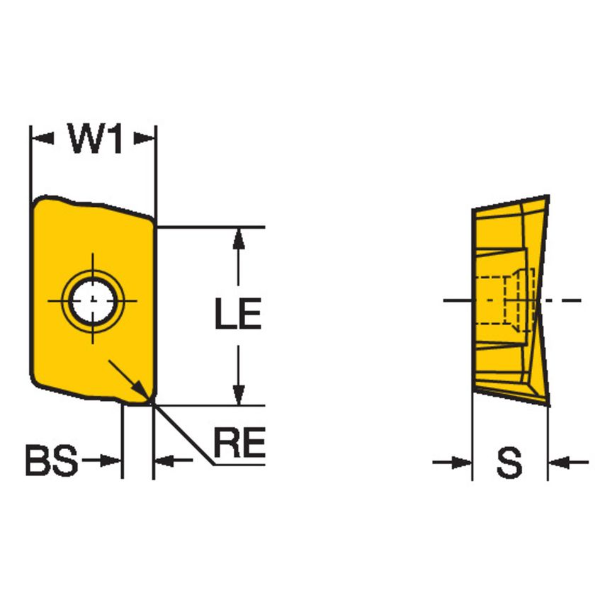 CoroMill 390 Insert for Milling R390-180612M-PMR4340