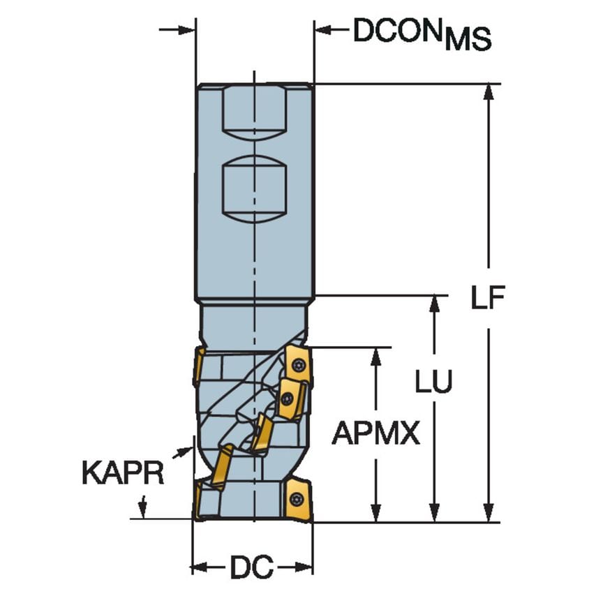 CoroMill 390 Long Edge Square Shoulder Milling Cutter RA390-038M38-54M