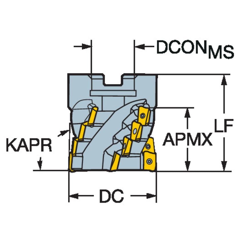 CoroMill 390 Long Edge Square Shoulder Milling Cutter RA390-102R38-57H