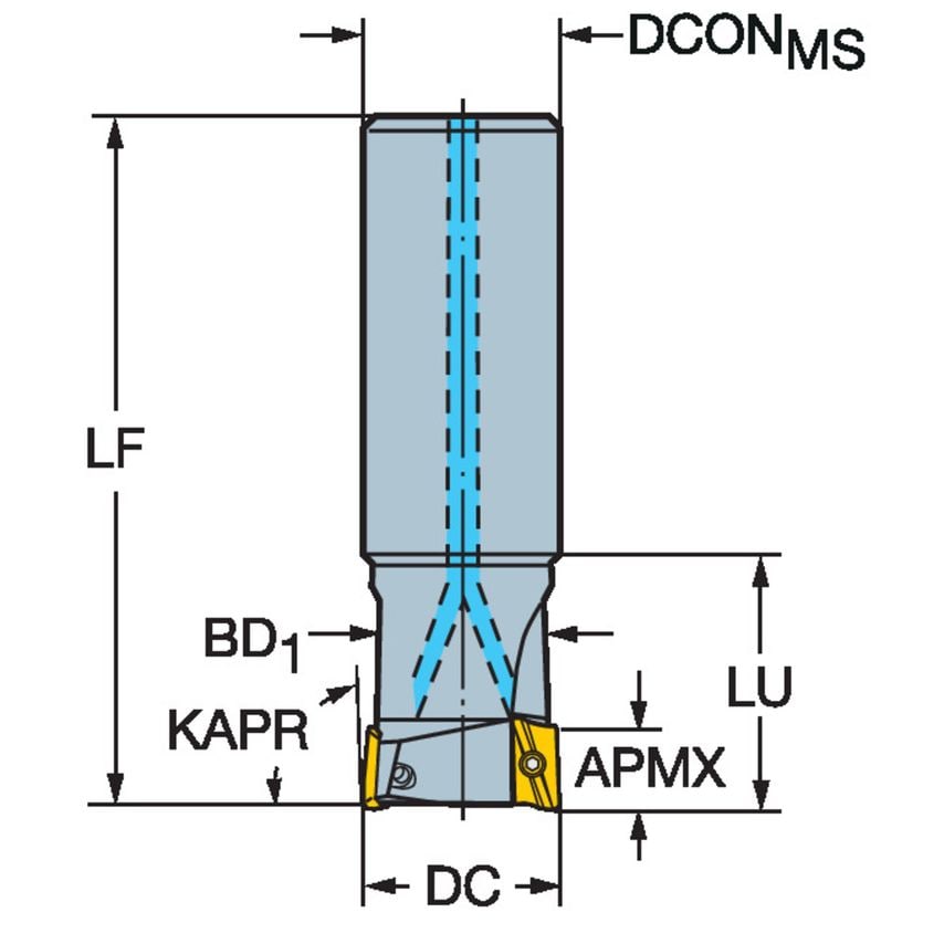 CoroMill 390 Square Shoulder Milling Cutter RA390-019O19-07M