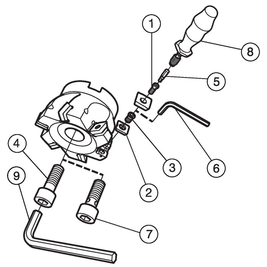 CoroMill 490 Square Shoulder Milling Cutter A490-051R19-14M