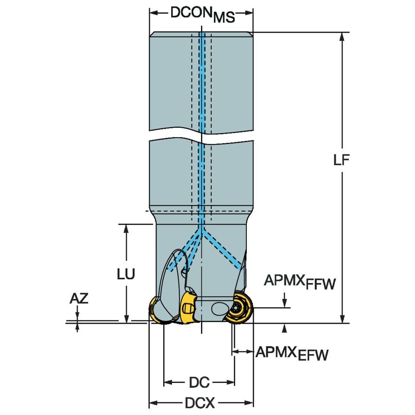 CoroMill 600 Face Milling Cutter A600-032O32-10H