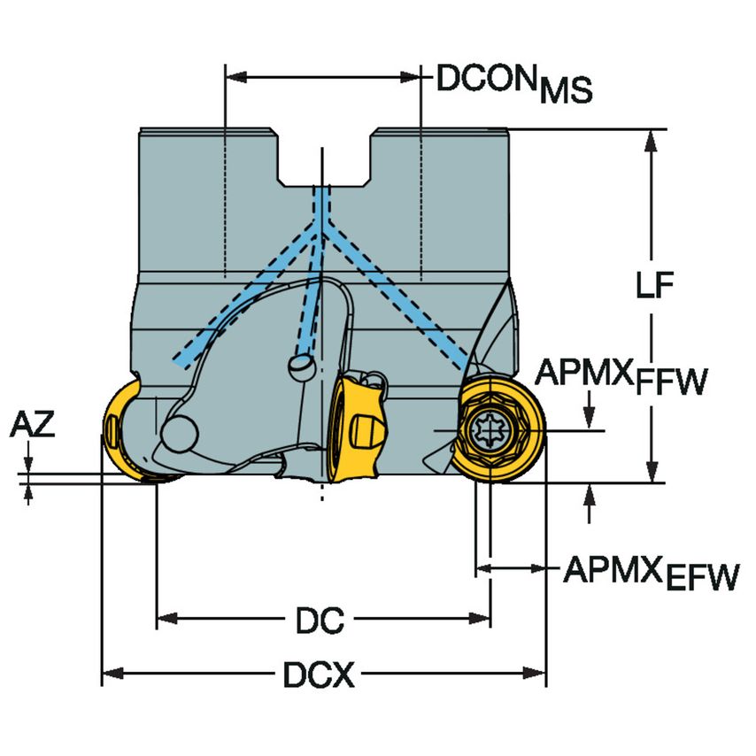 CoroMill 600 Face Milling Cutter A600-051R19-12HX