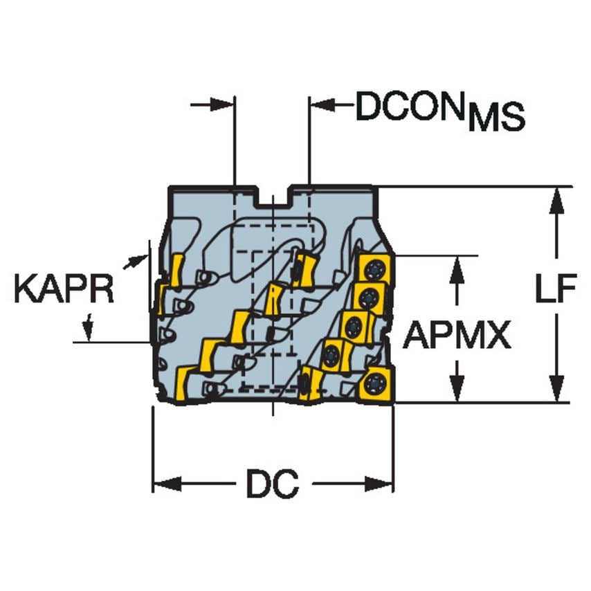 CoroMill 690 Long Edge Square Shoulder Milling Cutter A690-051R19-1046H