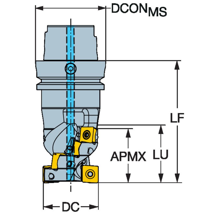 CoroMill 690 Long Edge Square Shoulder Milling Cutter A690-076HA10-10105M