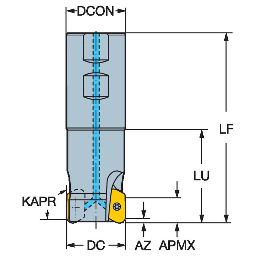 CoroMill 790 Square Shoulder Milling Cutter RA790-038M38S2-22M