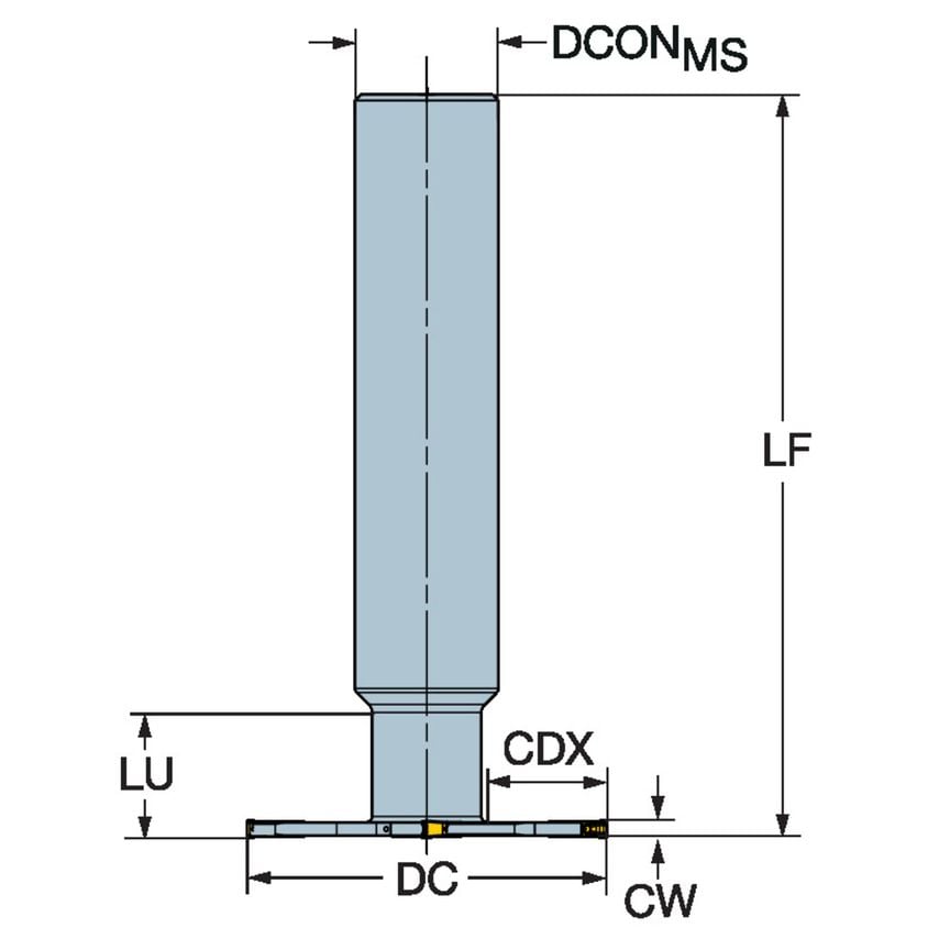 CoroMill QD Indexble Grooving and Parting Off Cutter AQD-K-076O31-M