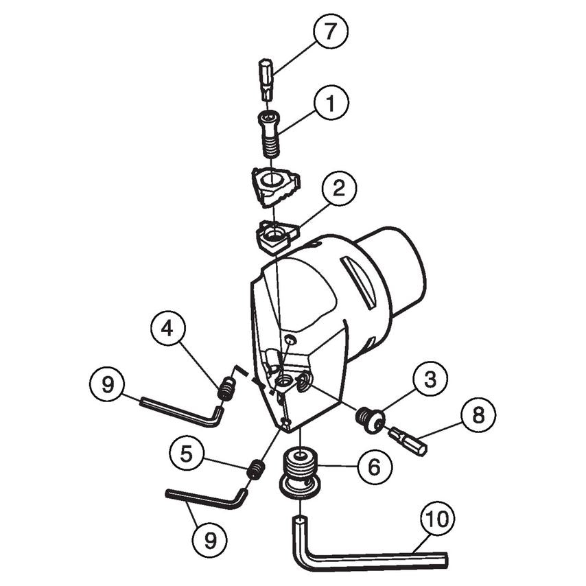 CoroThread 266 Cutting Unit for Thread Turning C3-266-RFA17047-16C
