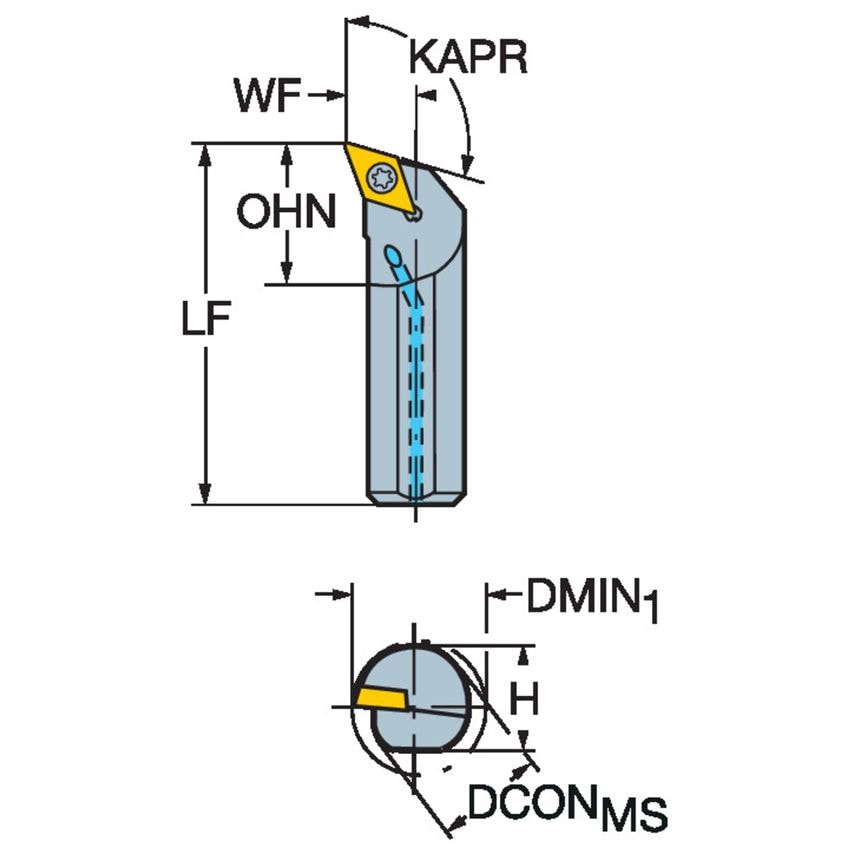 CoroTurn 107 Boring Bar for Turning A06M-SDQCR2