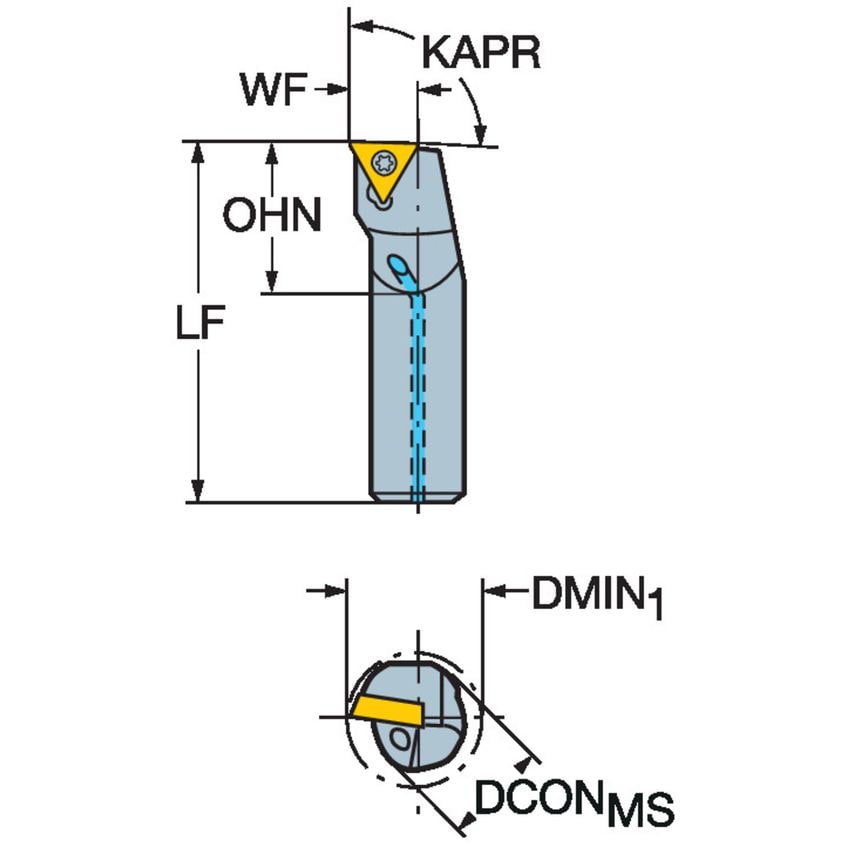 CoroTurn 107 Boring Bar for Turning A10R-STFCR2-RB1