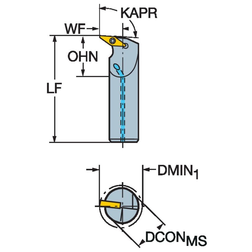 CoroTurn 107 Boring Bar for Turning A10R-SVUBR2-ERB1