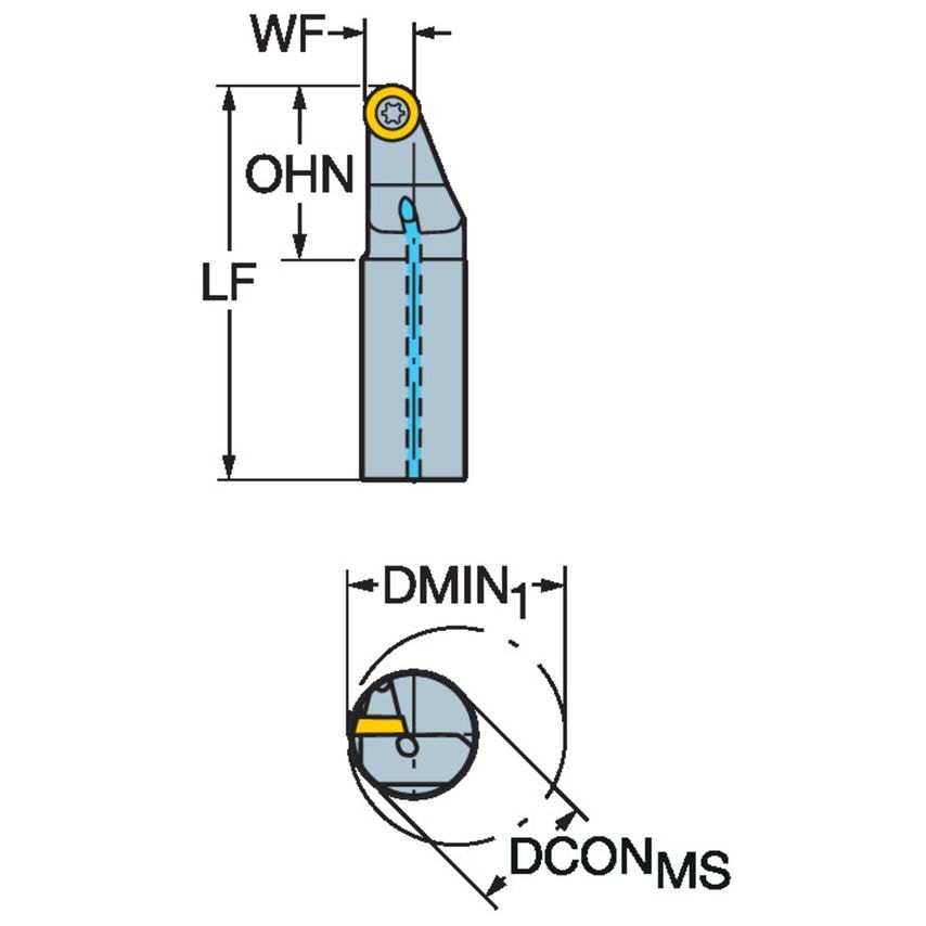 CoroTurn 107 Boring Bar for Turning A12M-SRXDR10-R