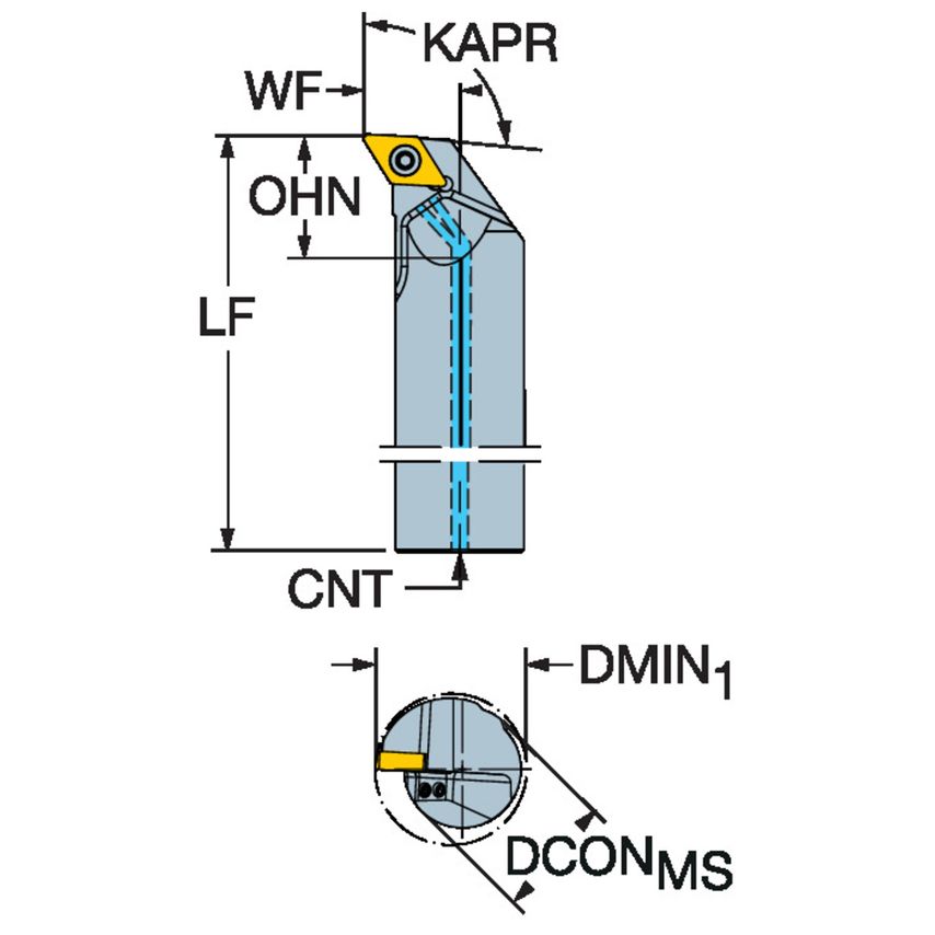 CoroTurn 107 Boring Bar for Turning A12S-SDUCR3HP-R