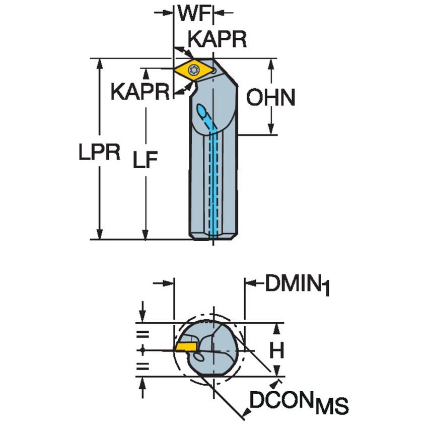 CoroTurn 107 Boring Bar for Turning A12S-SDXCL3