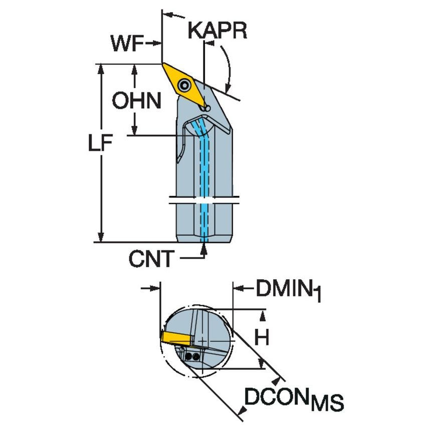 CoroTurn 107 Boring Bar for Turning A16T-SVPBL3HP