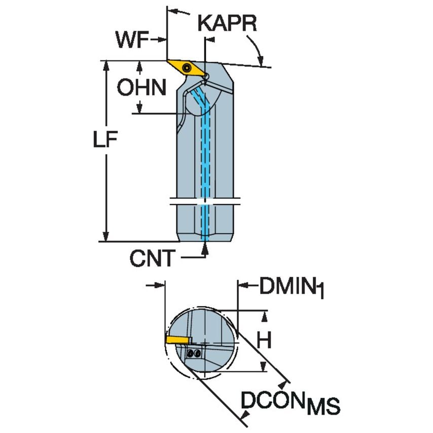 CoroTurn 107 Boring Bar for Turning A16T-SVUBR2HP-DB1