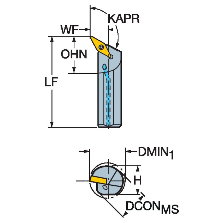 CoroTurn 107 Boring Bar for Turning A20T-SVPBR3