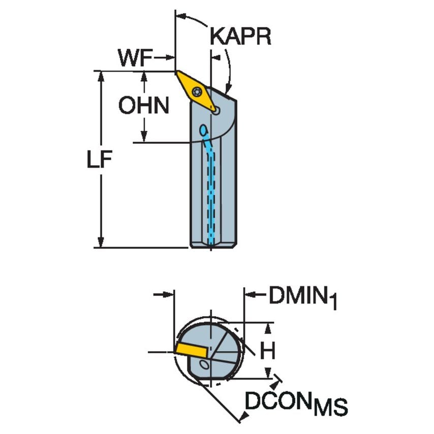 CoroTurn 107 Boring Bar for Turning A24T-SVPBR3