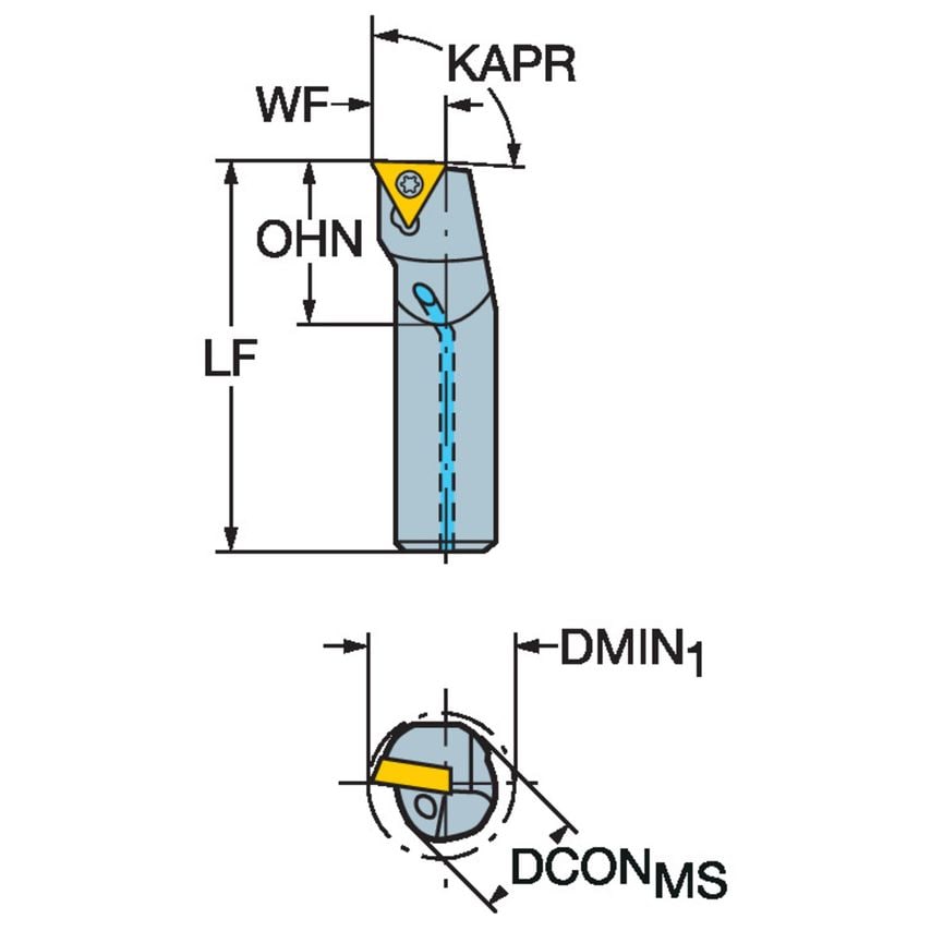 CoroTurn 107 Boring Bar for Turning C10R-STFCR-2C