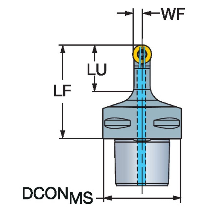 CoroTurn 107 Cutting Unit for Turning C5-SRDCN-00060-16XC