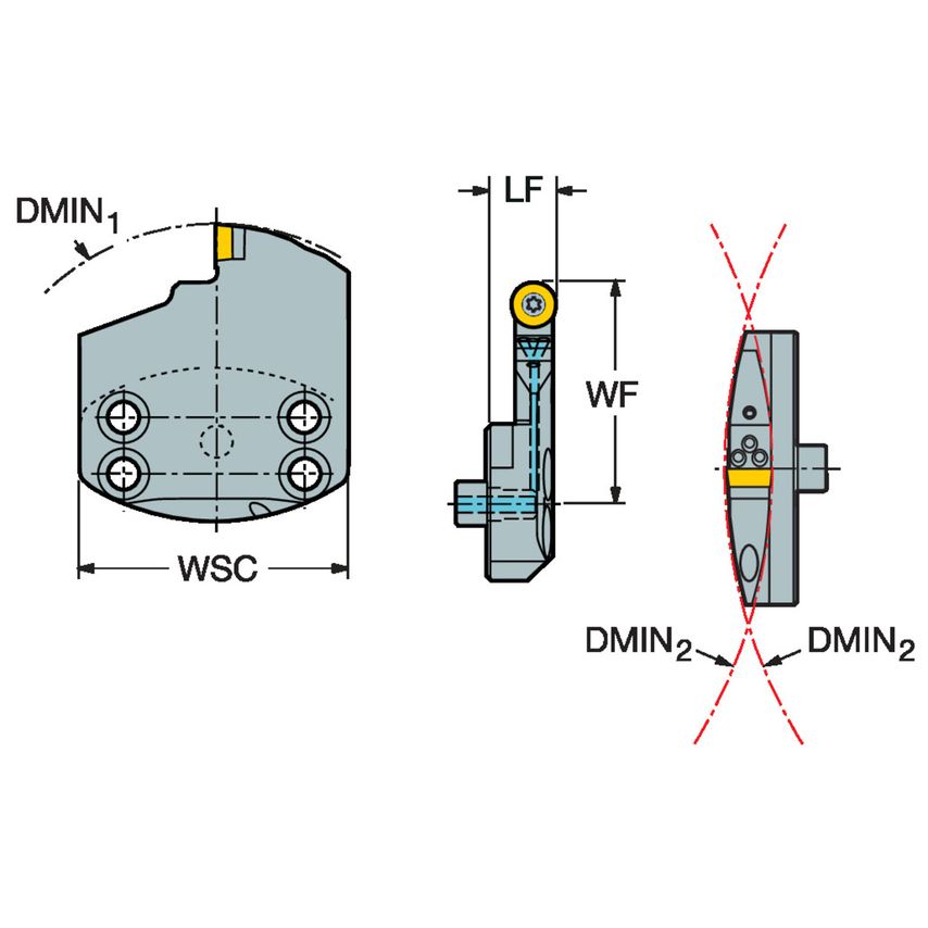 CoroTurn 107 Head for Turning SL70A-SRDCR-300-4HP