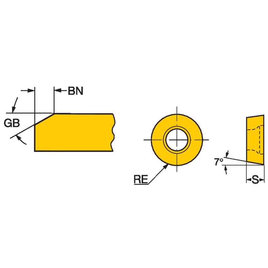 CoroTurn 107 Insert for Turning RCMT120400-SMH13A