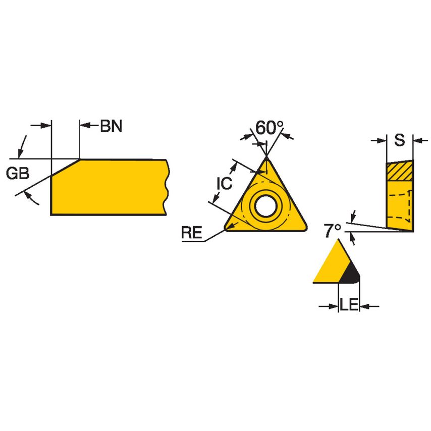 CoroTurn 107 Insert for Turning TCGW090204S01020F7125