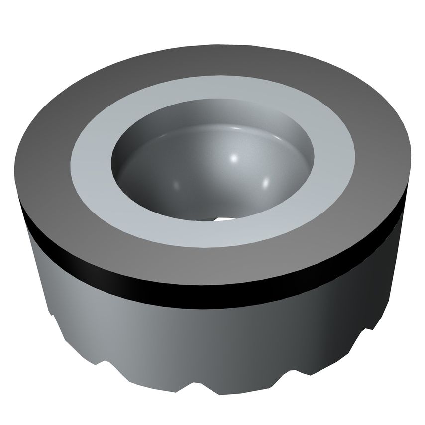 CoroTurn 107 Insert with Rail for Turning RCGW1204MUED7014